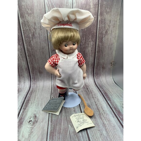 Campbell's Soup Kids Dancing Chef Porcelain Doll 1996 Limited Edition Loveless 1 - Picture 16 of 16